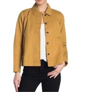 Madewell Northwood Utility Cotton Chore Coat Mustard Yellow - Medium